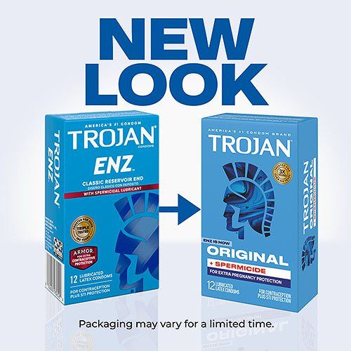 Trojan Original + Spermicidal Condoms - 3pk