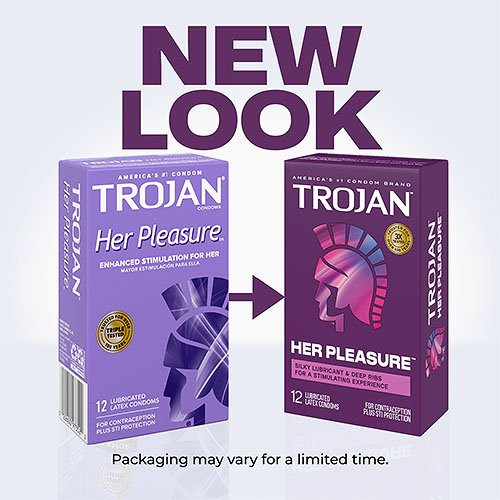 Trojan Her Pleasure Condoms - 3pk