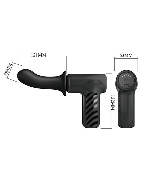 Pretty Love DJ Doctor Thrusting Massage Gun measurment chart