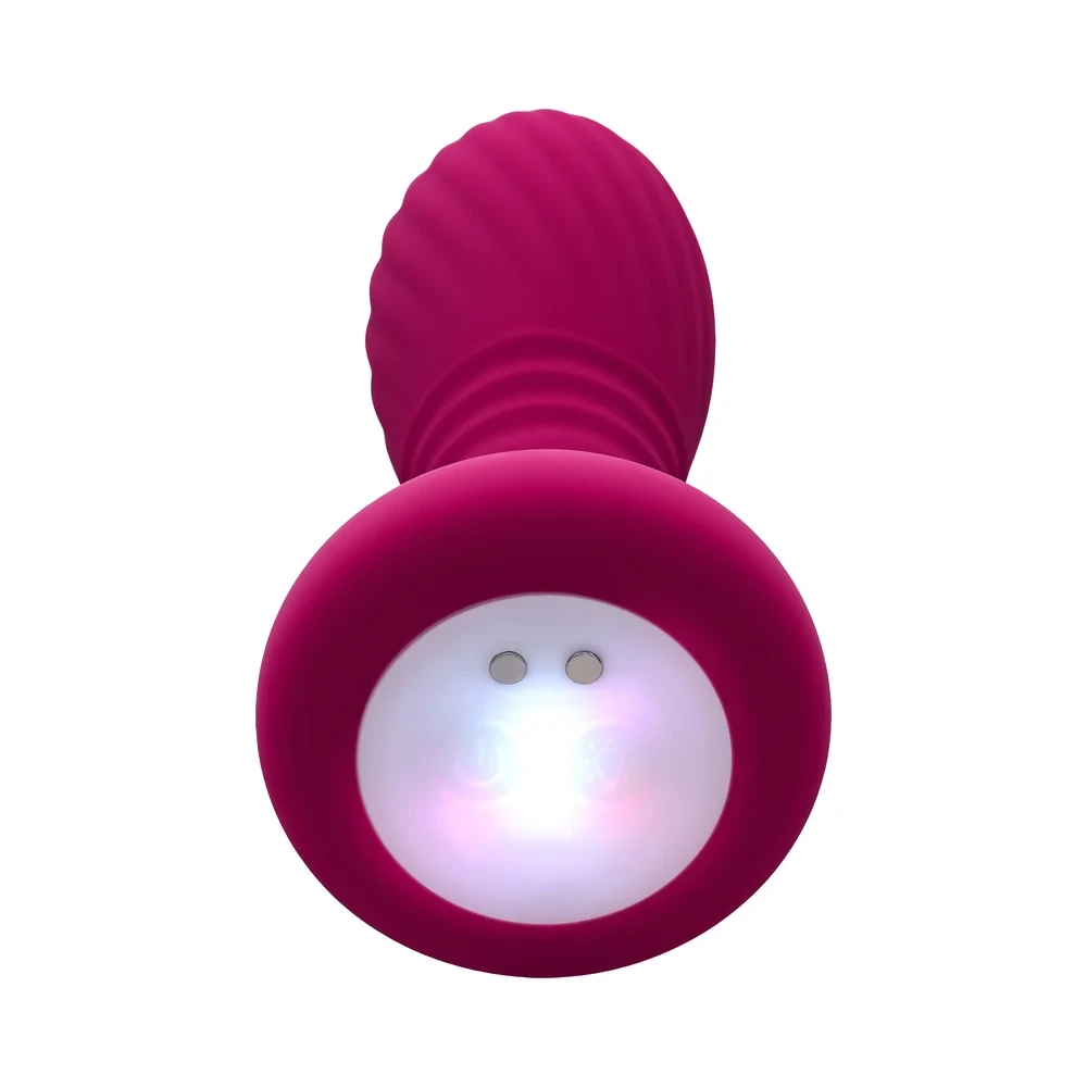 Circular flared base of the Evolved Party Plug glowing with multicolor party lights.