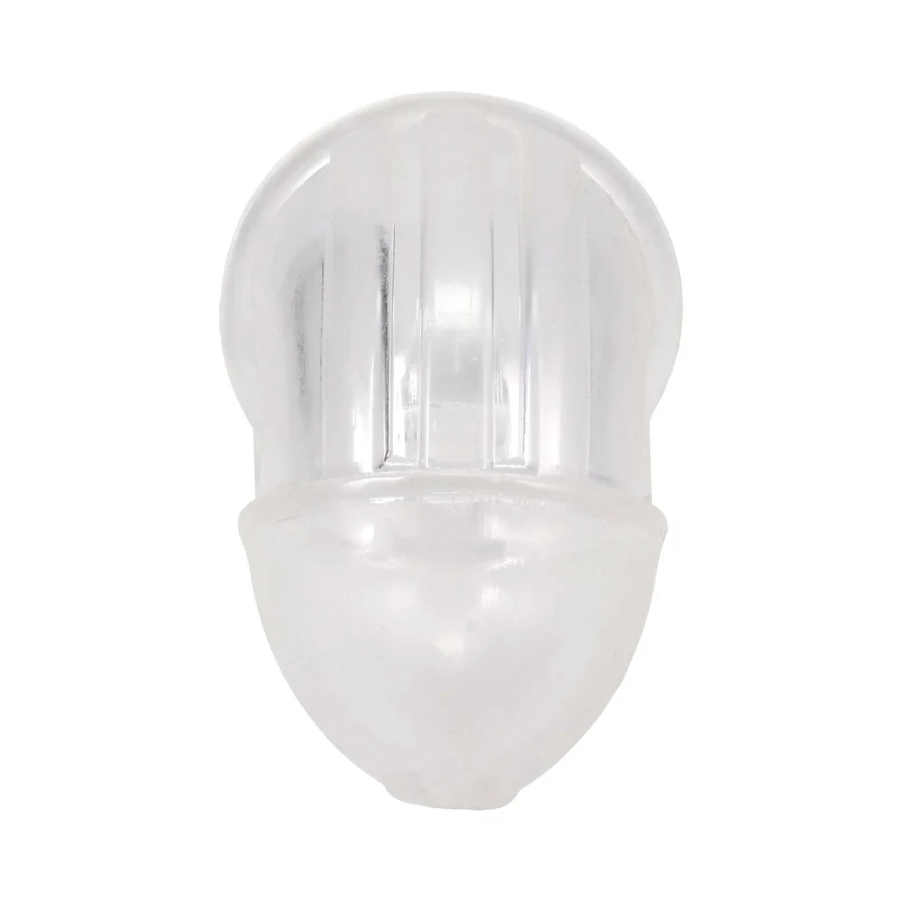 Side view of the clear Rock Solid Cock Cage showing the short cylindrical sleeve.