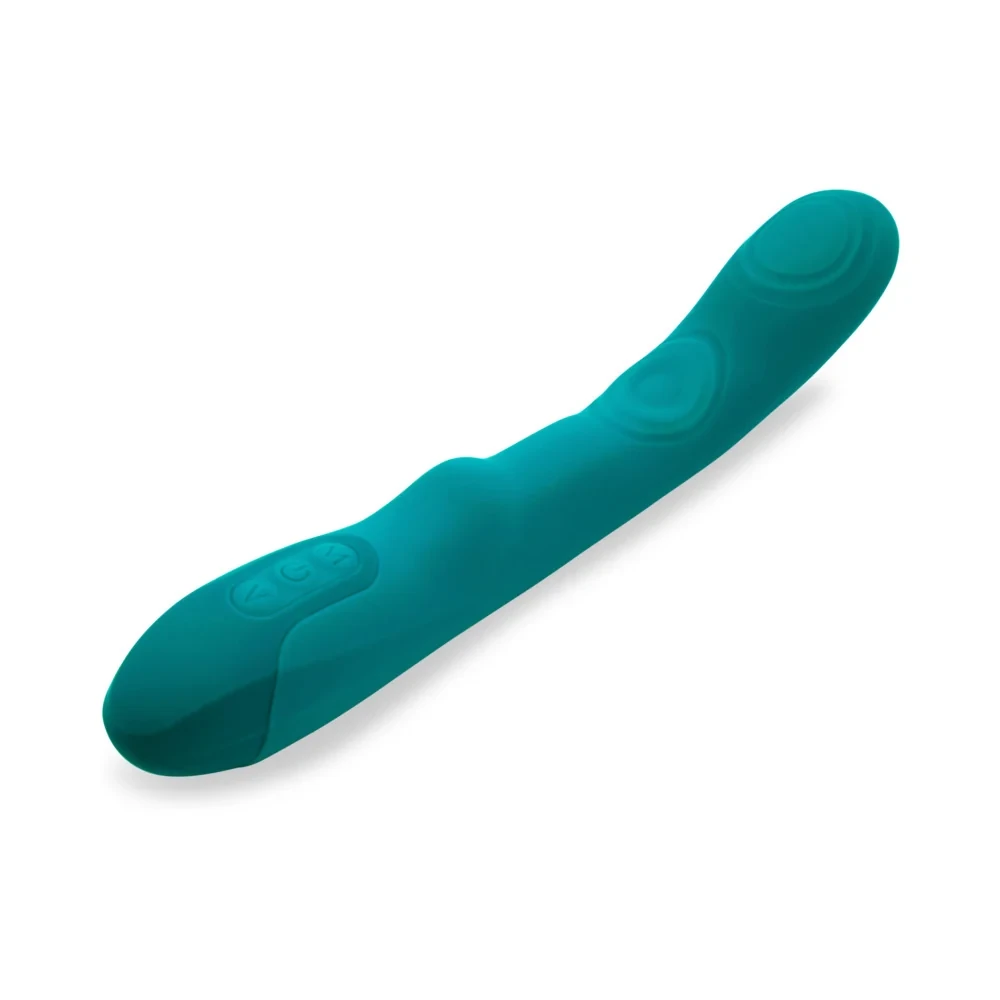Nu Sensuelle Vivi double tapping vibe, emerald green.