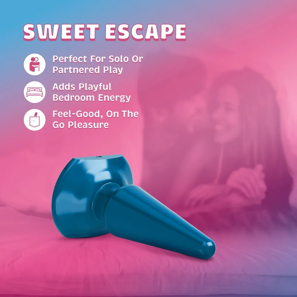 B Yours Ocean vibrating anal plug with a tapered tip and flared base.