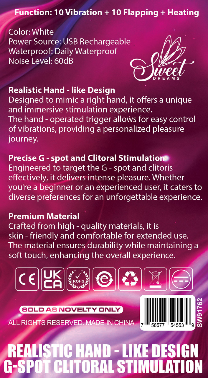 Sweet Dreams 2 Fingers Realistic Hand-Like G-Spot & Clitoral Stimulator