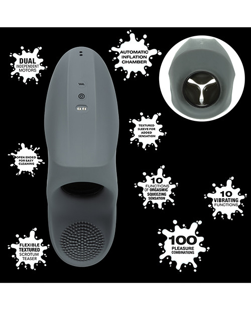 CalExotics Milk Master Rechargeable Squeeze & Please feature chart.