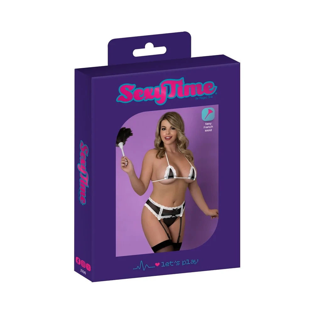 Sexy Time Sugar Service 3pc Sexy French Maid Costume retail box front