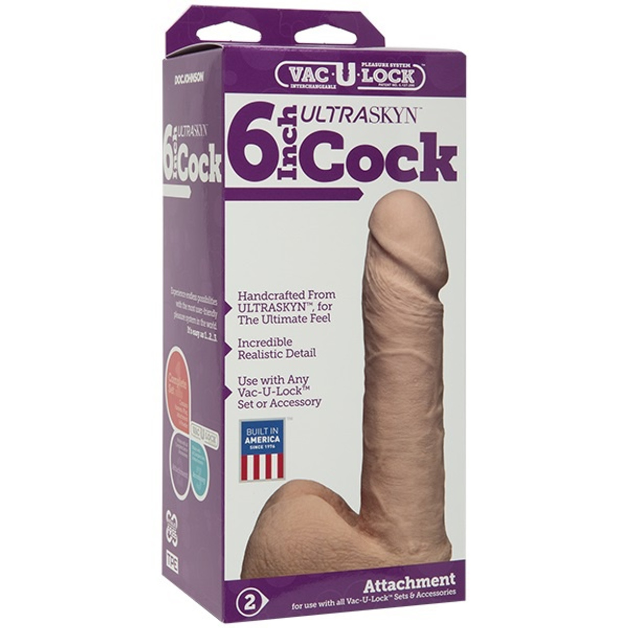 Vac-U-Lock 6" Ultraskyn Cock