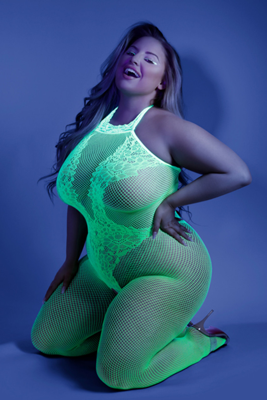 Glow Moonbeam Crotchless Bodystocking