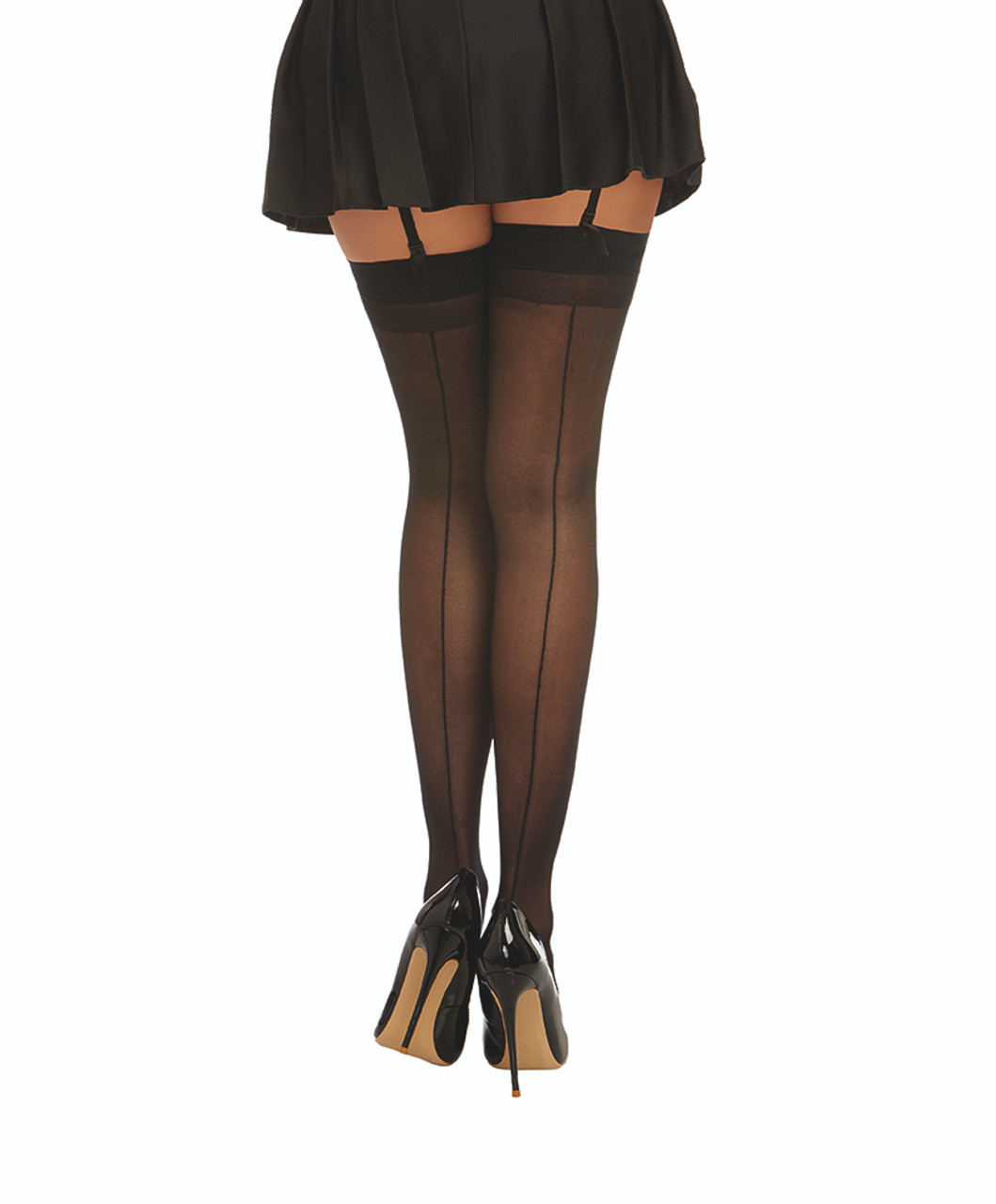 Dreamgirl Sheer Thigh Highs with Back Seam