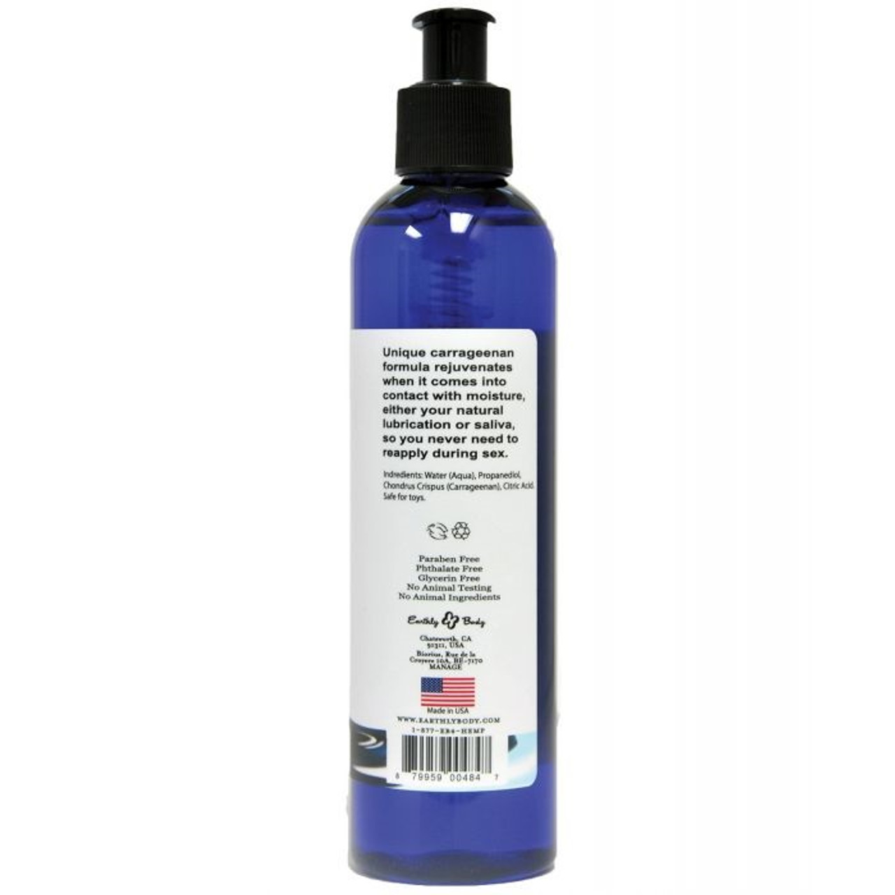 Earthly Body WaterSlide Water Based Personal Moisturizer - 8 oz