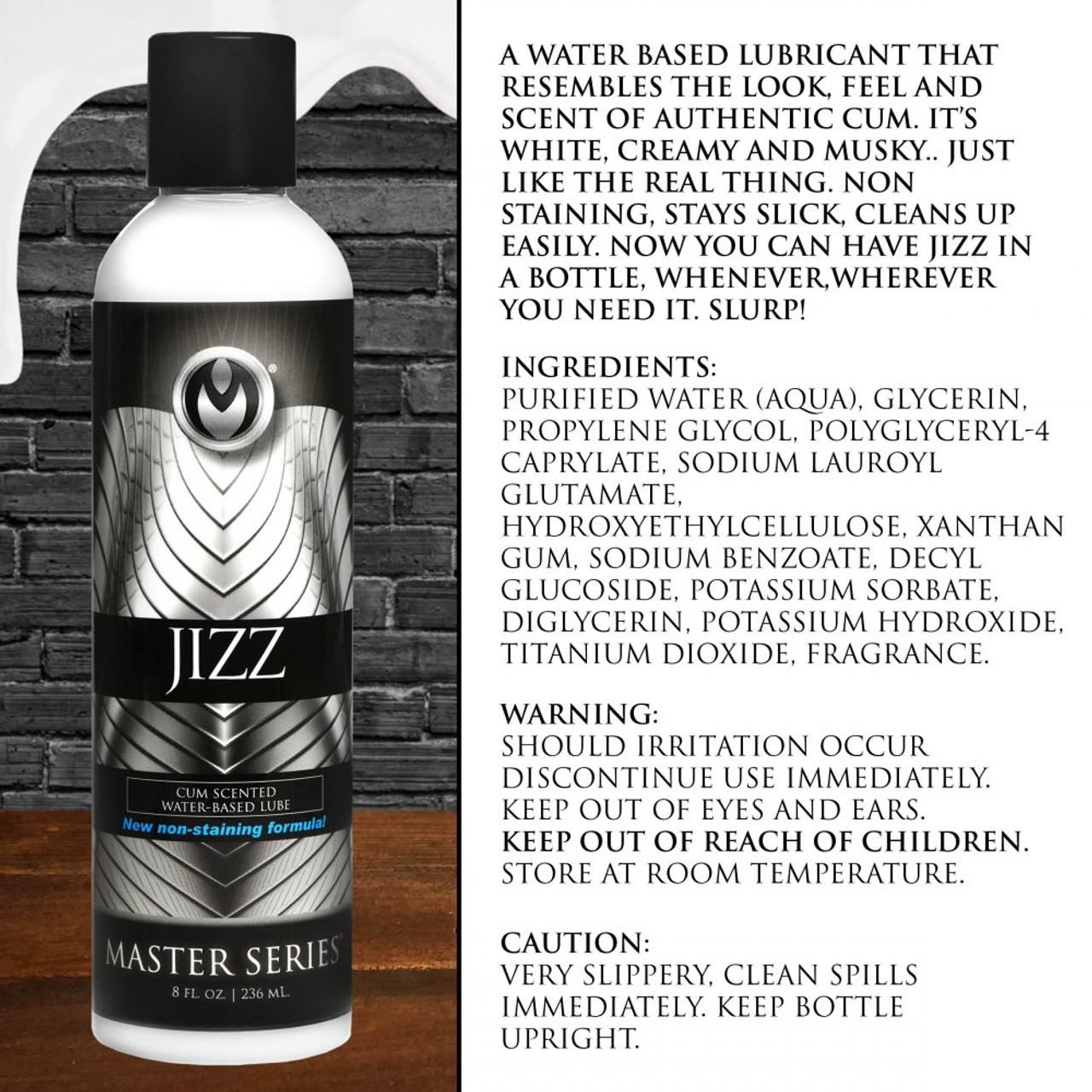 Master Series Jizz Scented Water-Based Lube - 8.5 oz