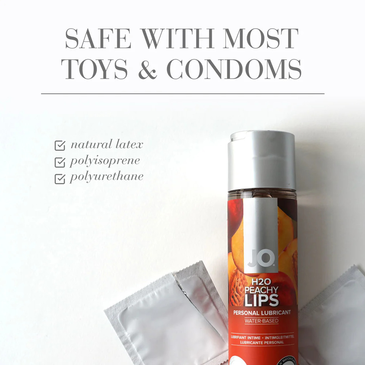 JO H2O Peachy Lips Lubricant - 4 oz