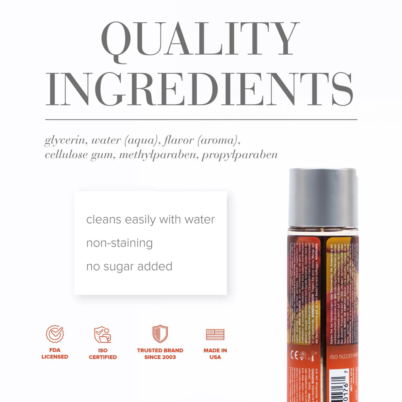 JO H2O Peachy Lips Lubricant - 4 oz