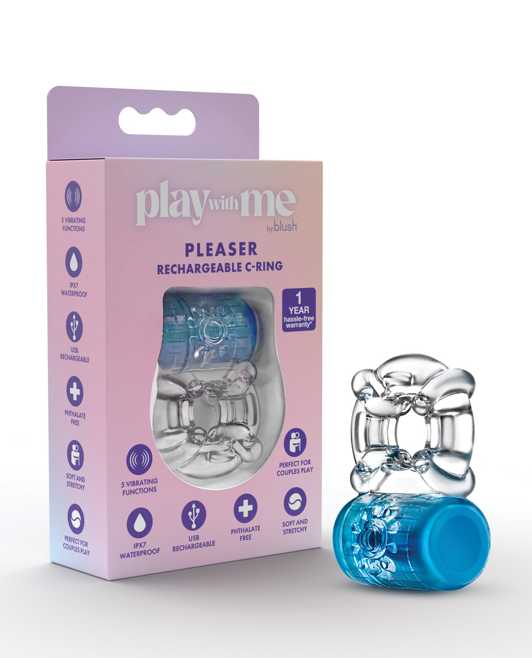 Play With Me Pleaser Rechargeable Penis Ring