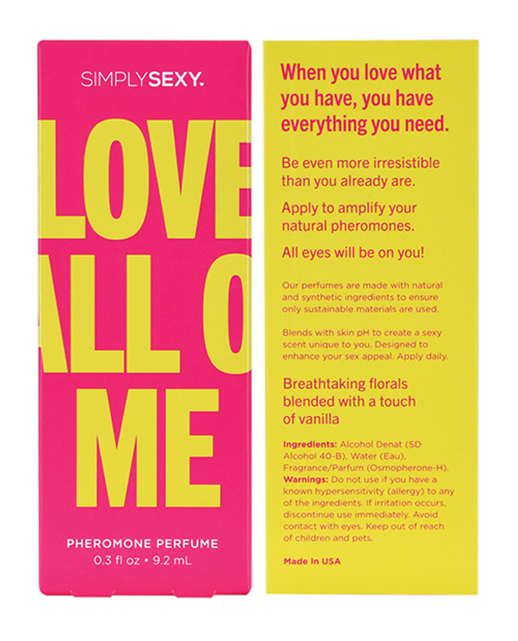 Simply Sexy Love All Of Me Pheromone Perfume Spray - 0.3 oz