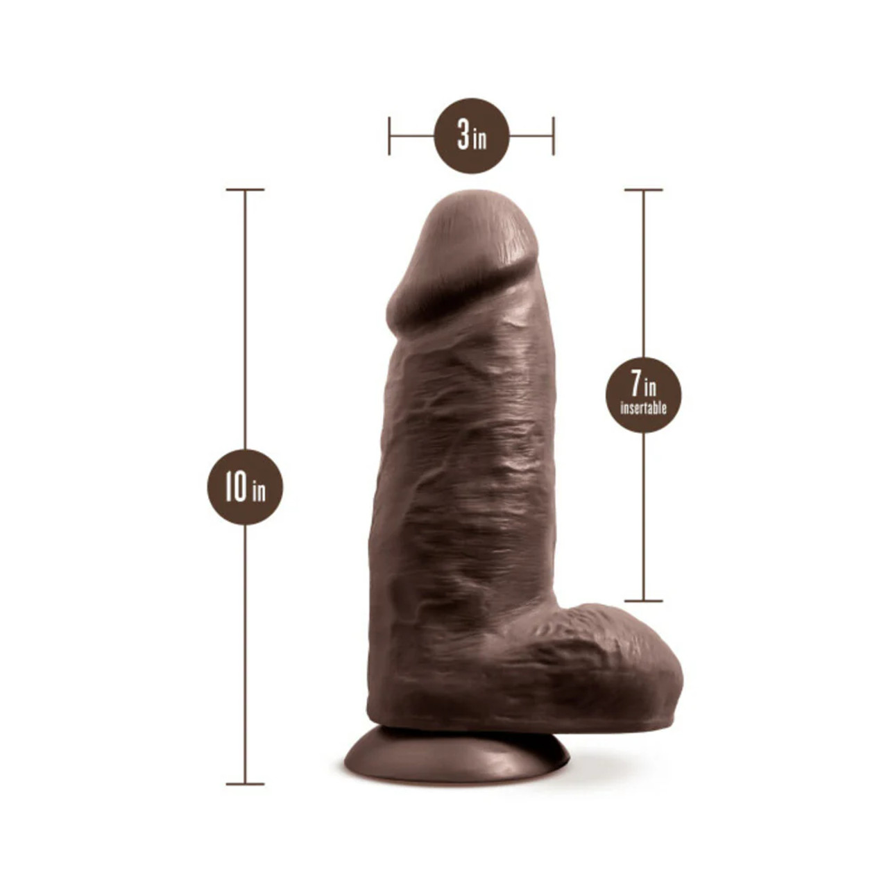 Au Naturel 10" Sensa Feel The Chub - Chocolate Au Naturel 10" Sensa Feel The Chub - Chocolate