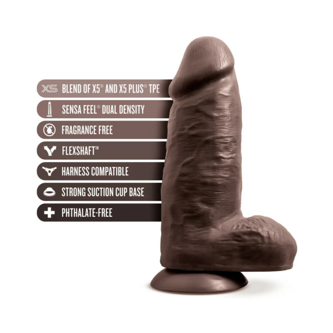 Au Naturel 10" Sensa Feel The Chub - Chocolate Au Naturel 10" Sensa Feel The Chub - Chocolate
