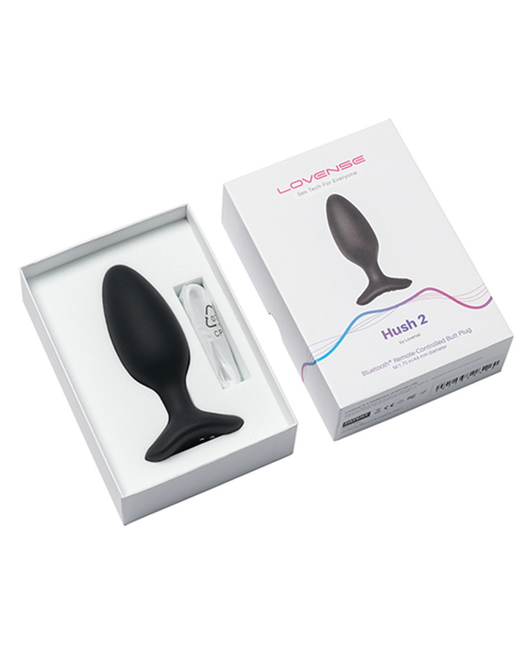 Lovense Hush 2 Bluetooth Remote-Controlled Butt Plug - 1.75"