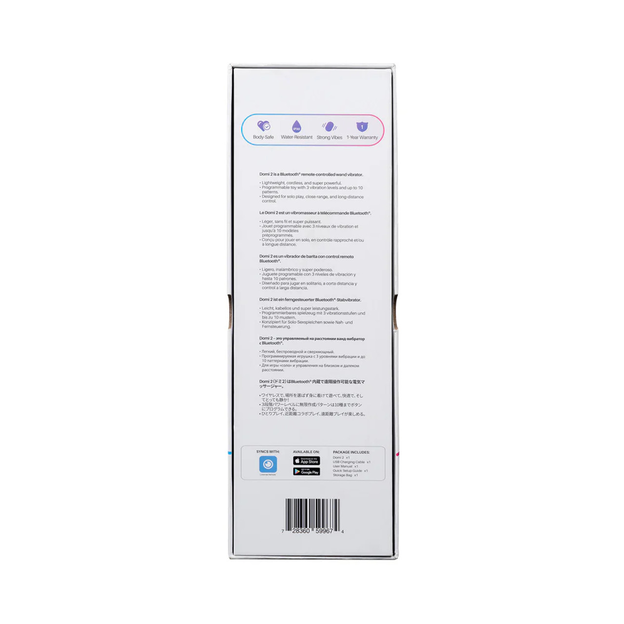 Lovense Domi 2 Bluetooth Remote-Controlled Wand Vibrator