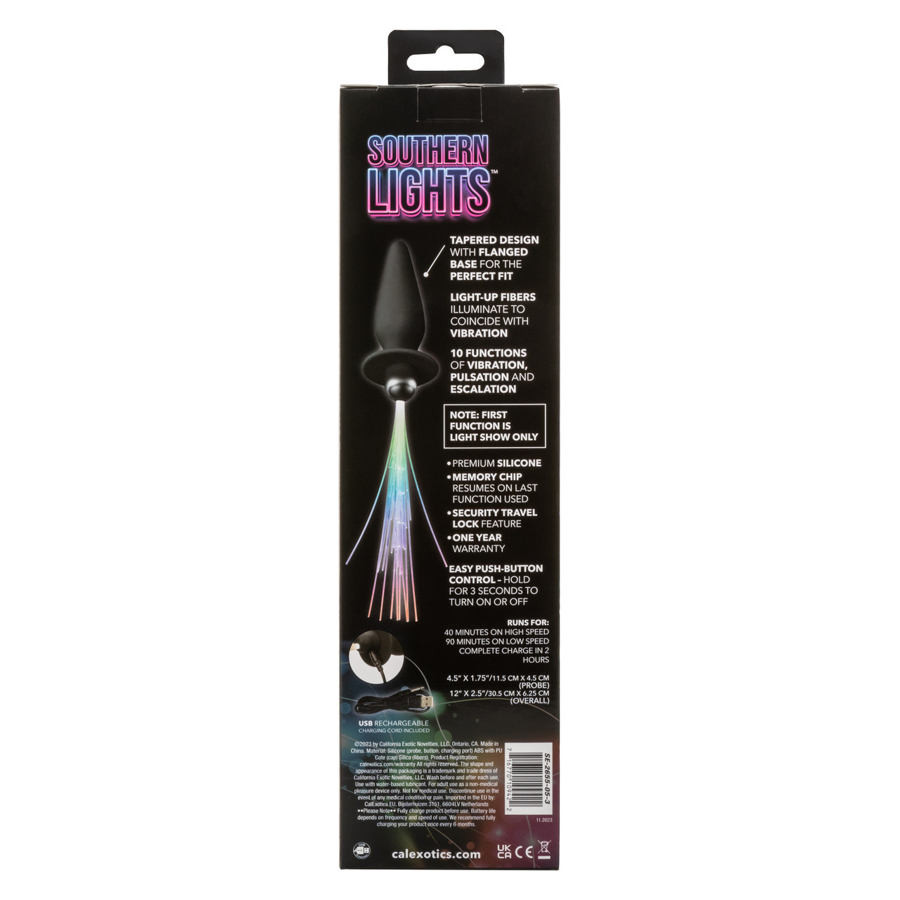 CalExotics Southern Lights Vibrating Light Up Anal Probe