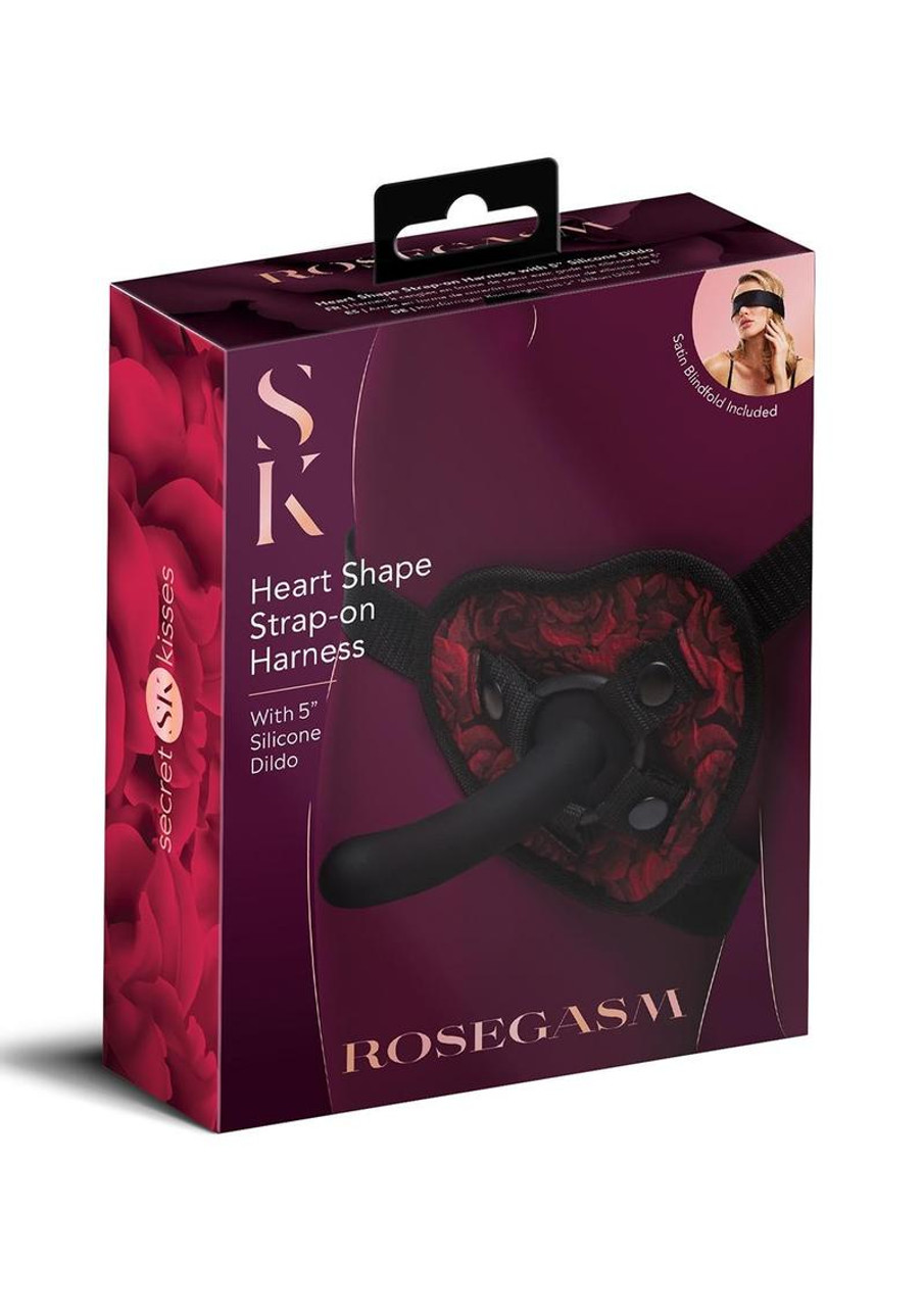 Secret Kisses Rosegasm Heart Shape Strap-On Harness with Dildo Secret Kisses Rosegasm Heart Shape Strap-On Harness with Dildo