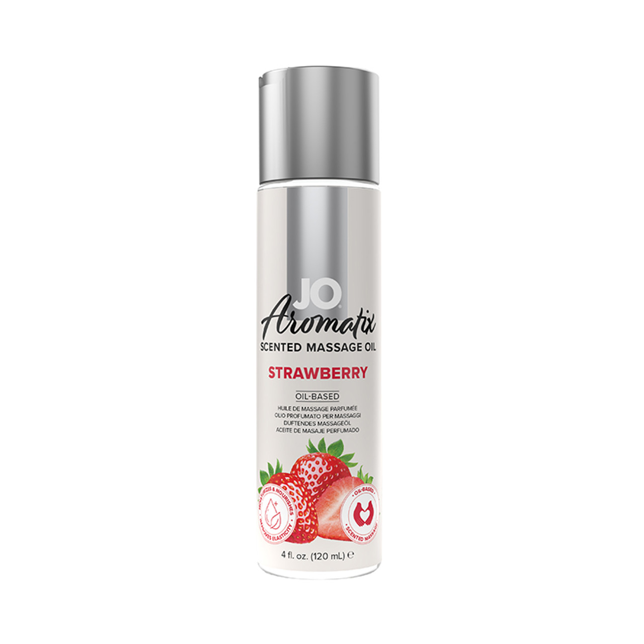 JO Aromatix Strawberry Scented Massage Oil - 4oz