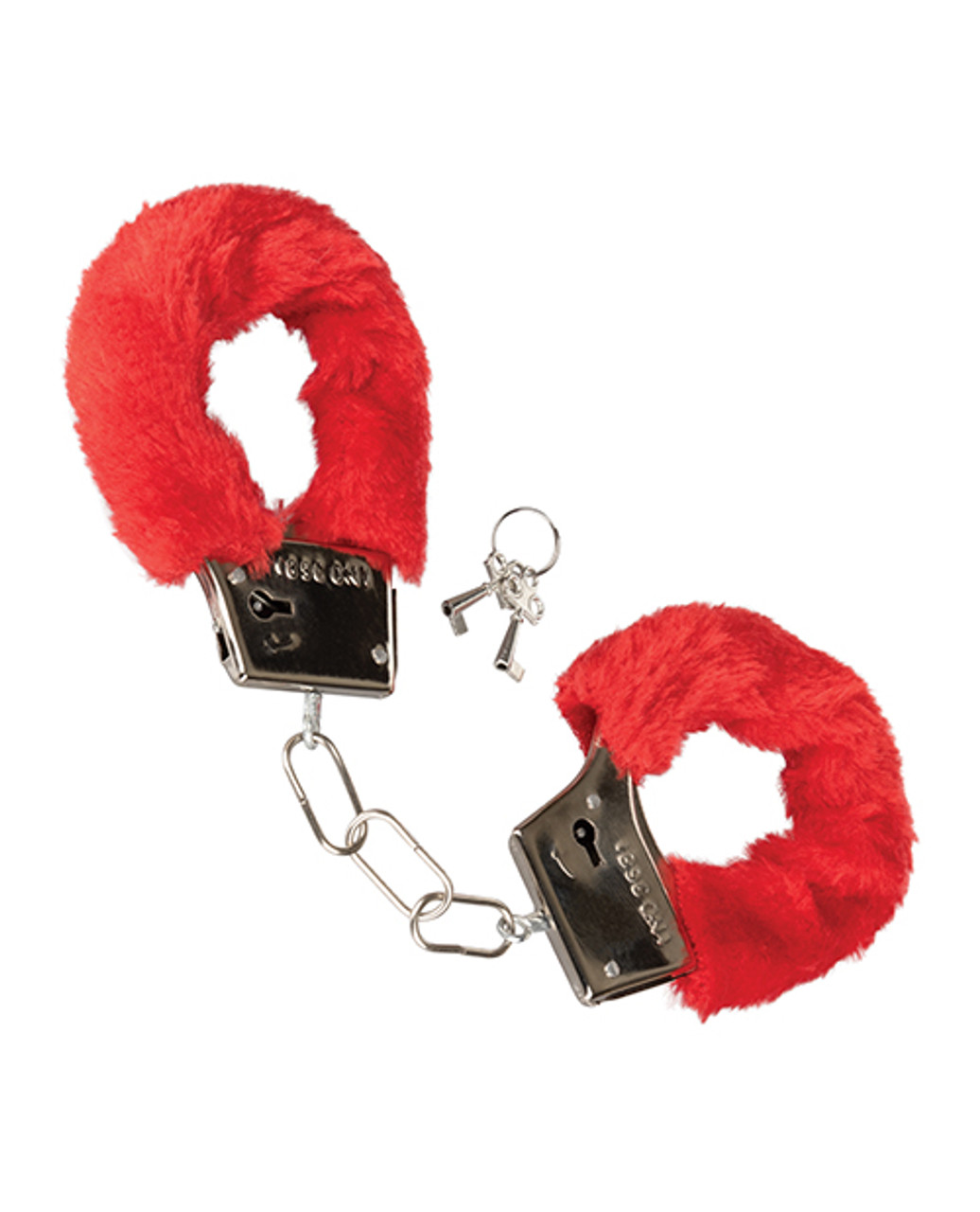 CalExotics Playful Furry Cuffs - Red CalExotics Playful Furry Cuffs - Red