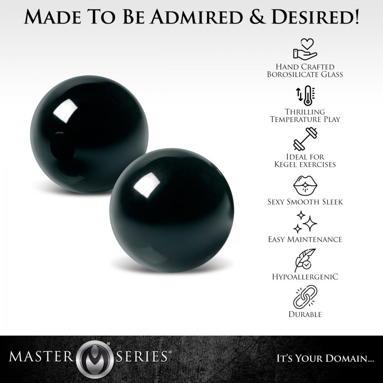 Master Series Jaded Glass Ben Wa Balls