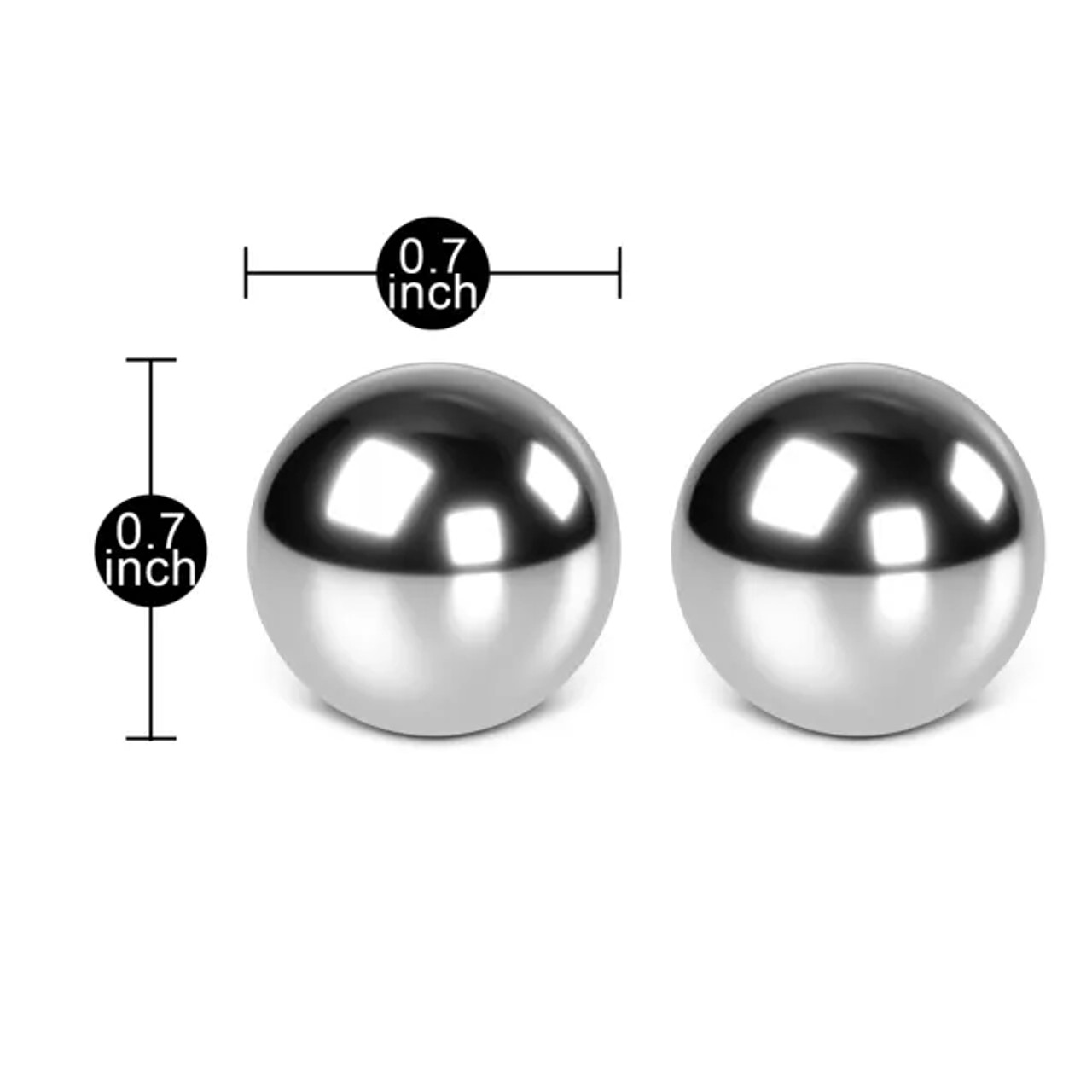 Steel 0.75" Pleasure Balls Steel 0.75" Pleasure Balls