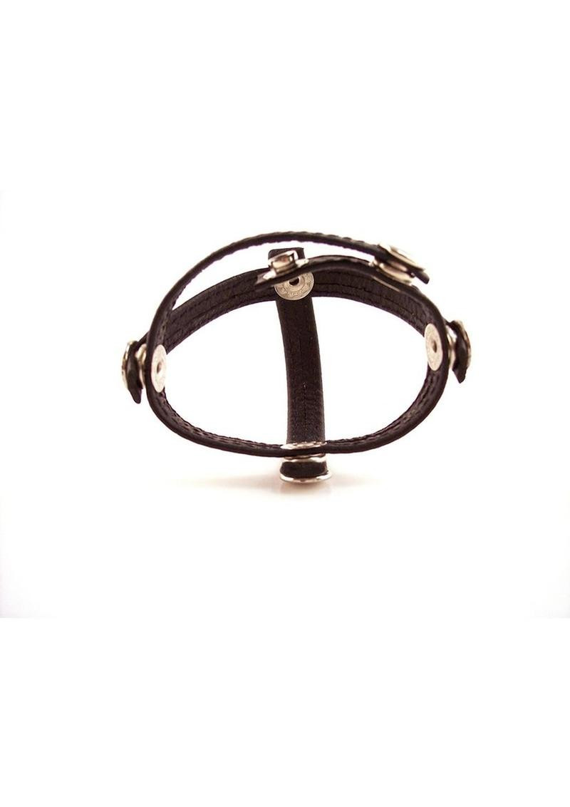 Rouge Leather 3pc Divider Penis Ring