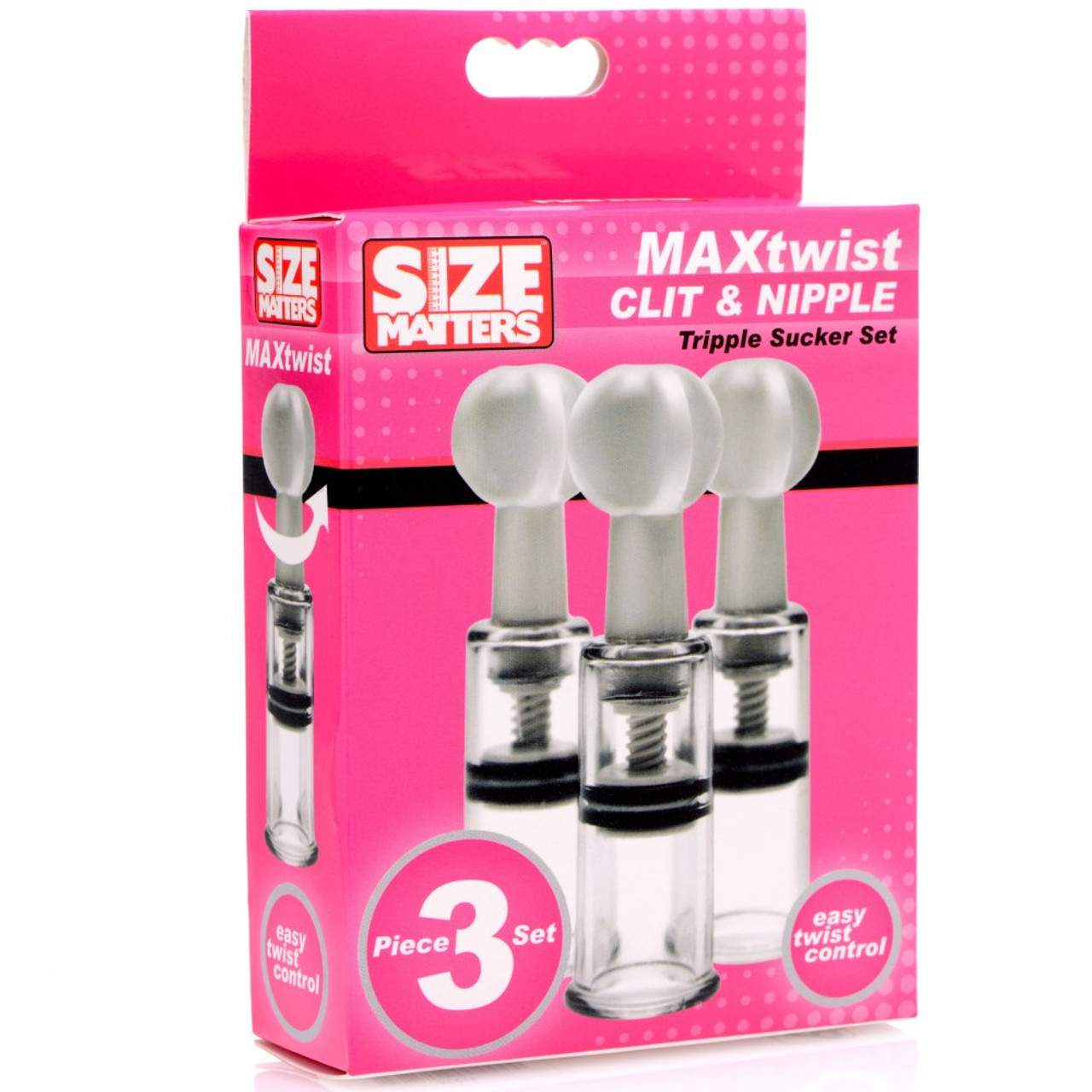 Size Matters Max Twist Clit & Nipple Triple Sucker Set Size Matters Max Twist Clit & Nipple Triple Sucker Set