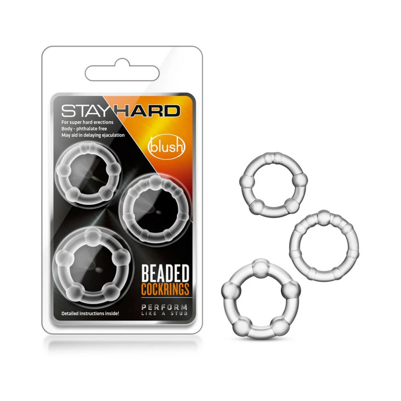 Stay Hard Beaded Cock Rings - 3 Pack Stay Hard Beaded Cock Rings - 3 Pack