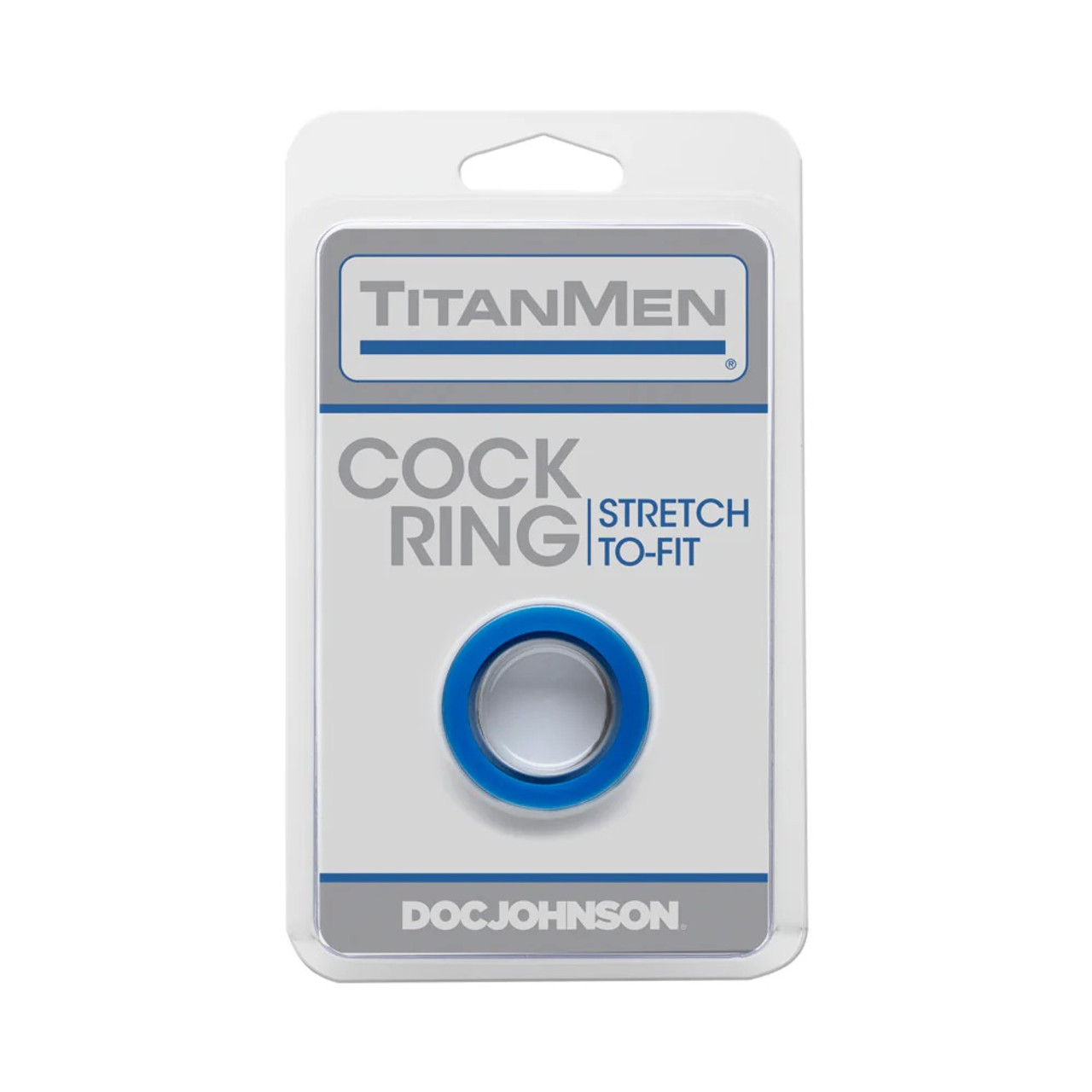 TitanMen Stretch-to-Fit Cock Ring - Blue TitanMen Stretch-to-Fit Cock Ring - Blue