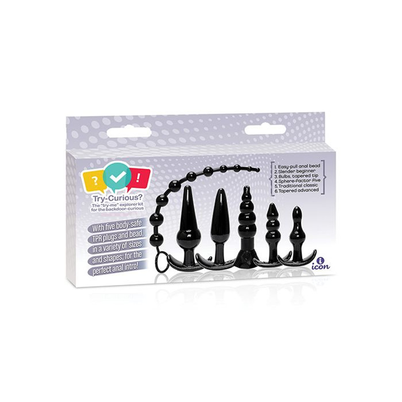 Try Curious 6pc Anal Plug Kit Try Curious 6pc Anal Plug Kit
