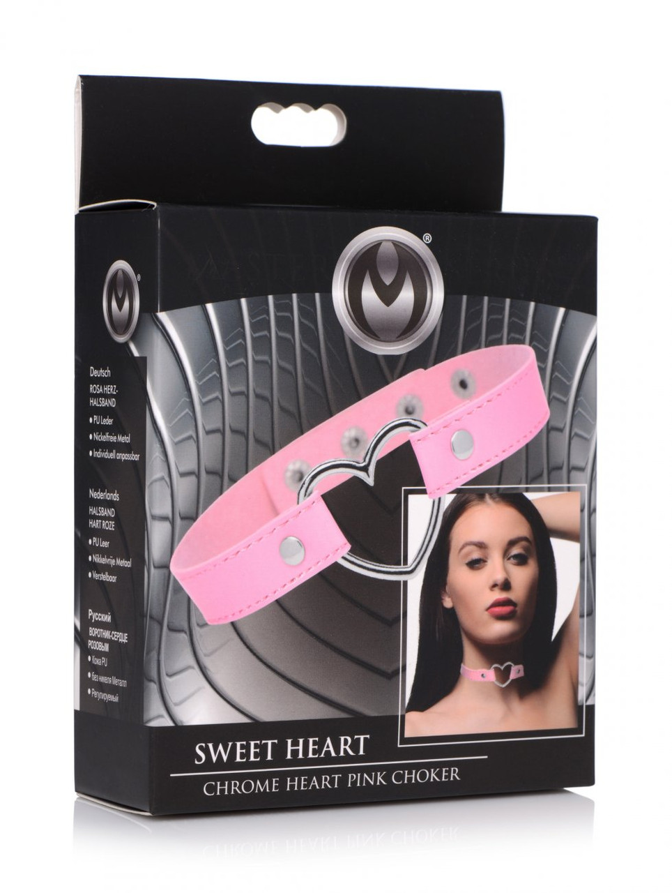 Master Series Chrome Sweet Heart Choker Master Series Chrome Sweet Heart Choker