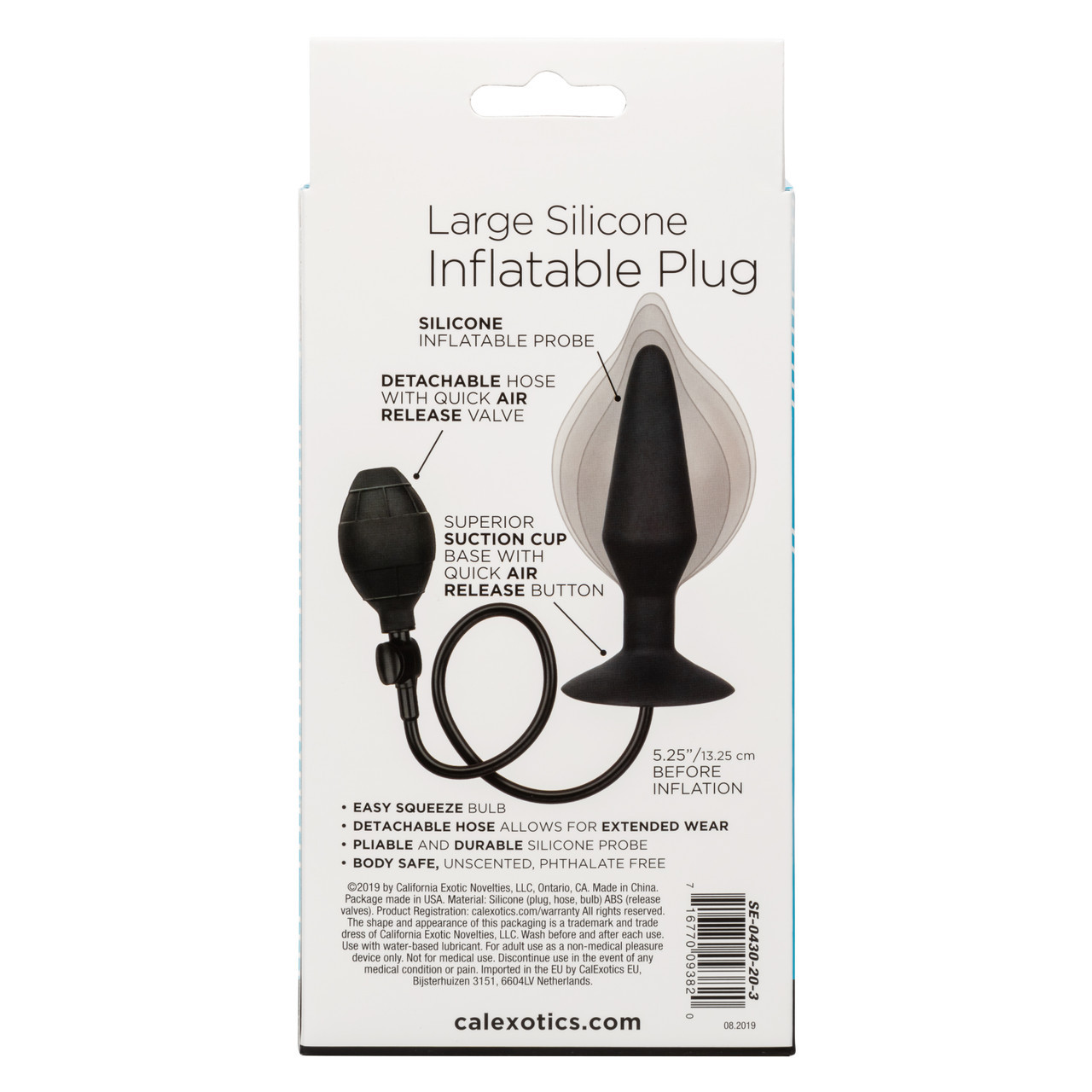 CalExotics Large Silicone Inflatable Plug CalExotics Large Silicone Inflatable Plug