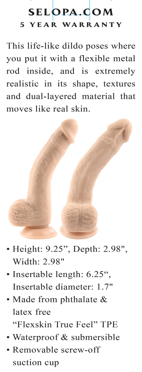 Selopa 7" Natural Feel Flexskin Dildo