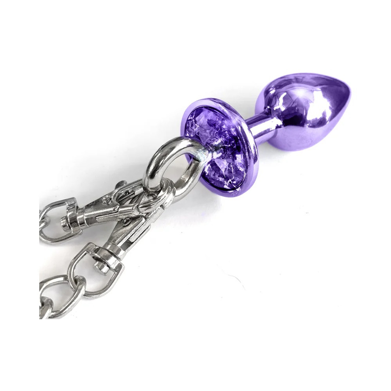 Nixie Metal Butt Plug & Fur Cuff Set - Purple Nixie Metal Butt Plug & Fur Cuff Set - Purple