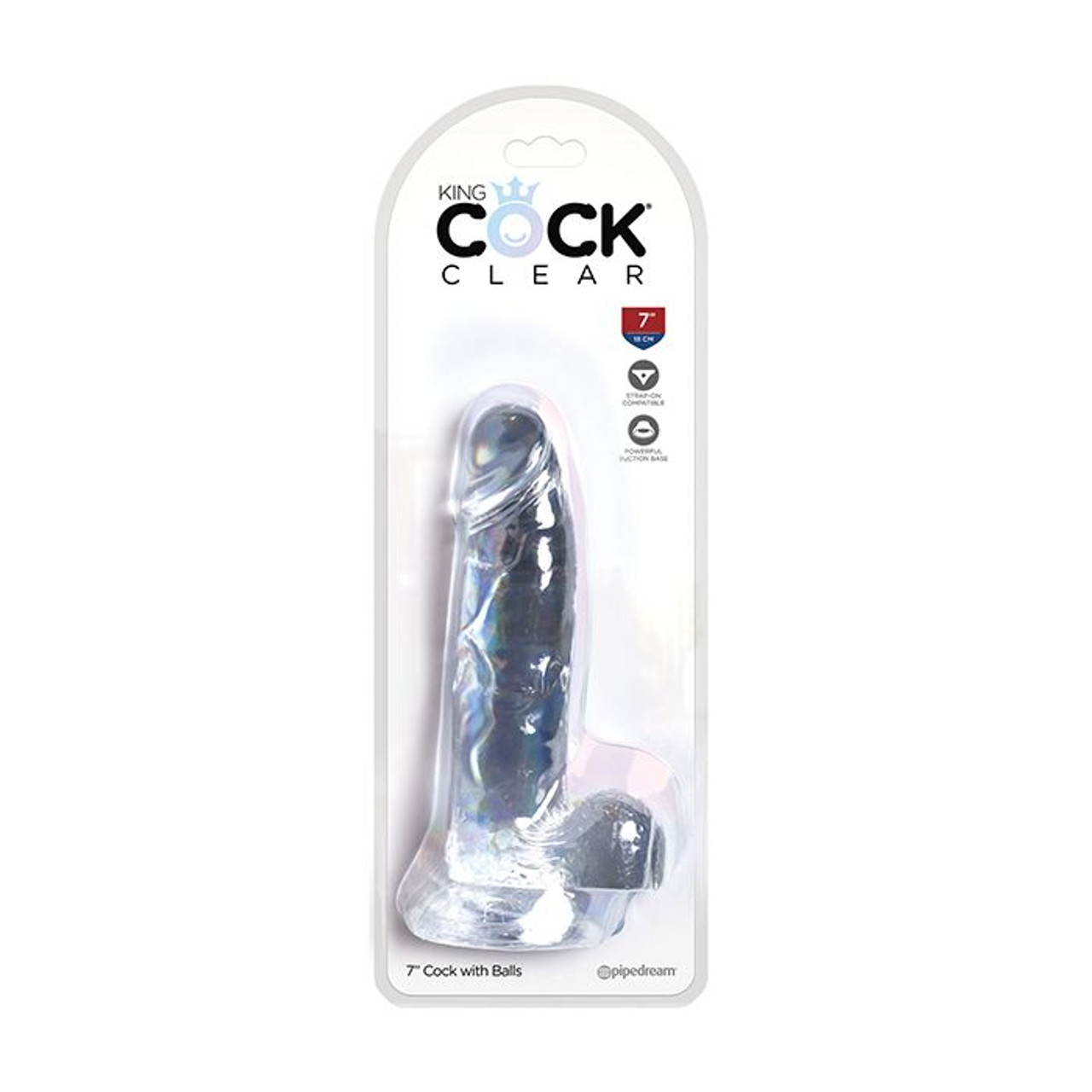 King Cock Clear 7" Dildo with Balls King Cock Clear 7" Dildo with Balls