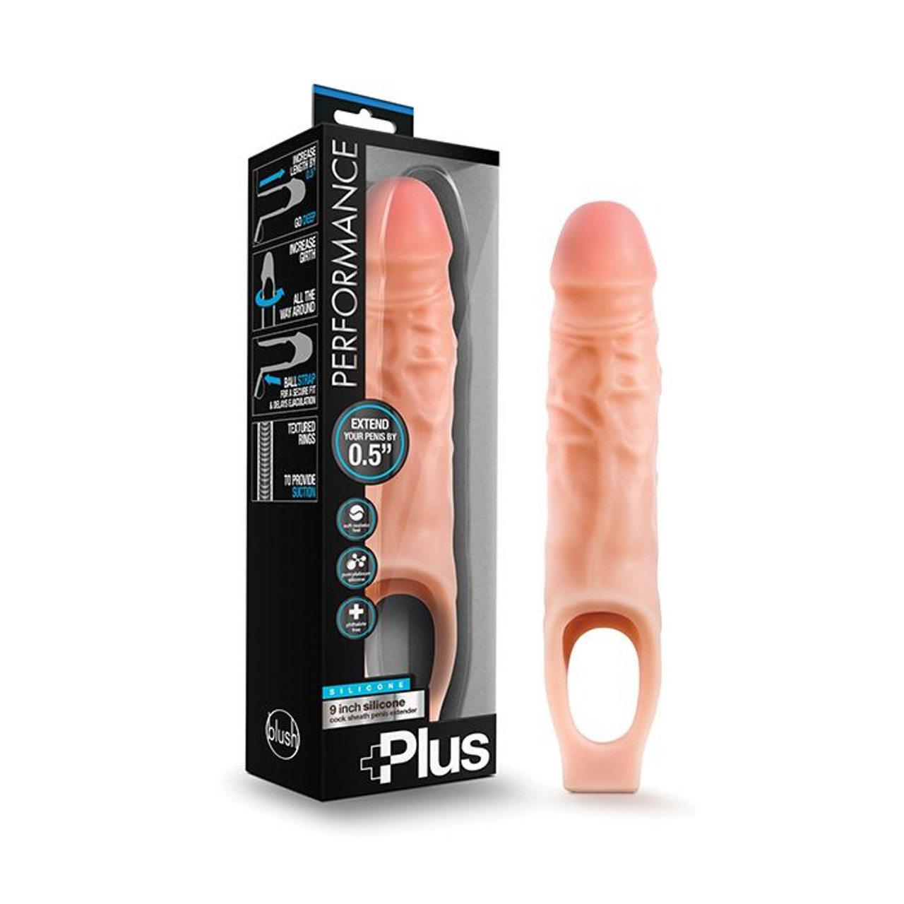 Performance+ 9" Silicone Penis Extender Performance+ 9" Silicone Penis Extender