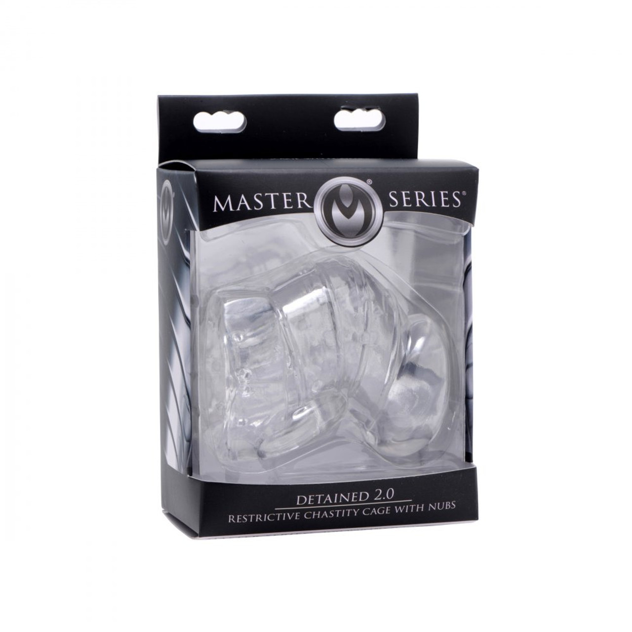 Master Series Detained 2.0 Restrictive Chastity Cage with Nubs