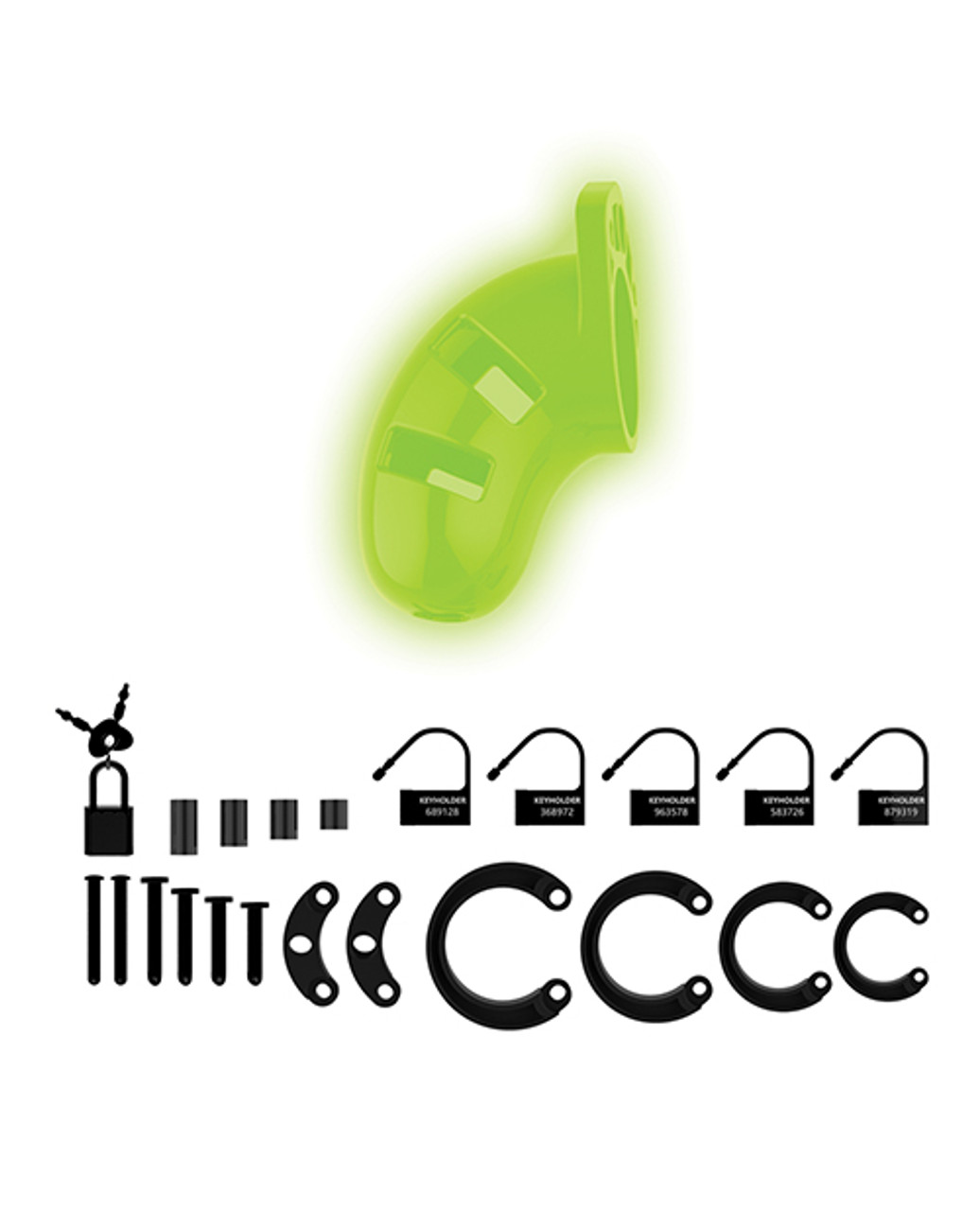 Ouch! Glow In The Dark Silicone Cock Cage 3.5" Ouch! Glow In The Dark Silicone Cock Cage 3.5"