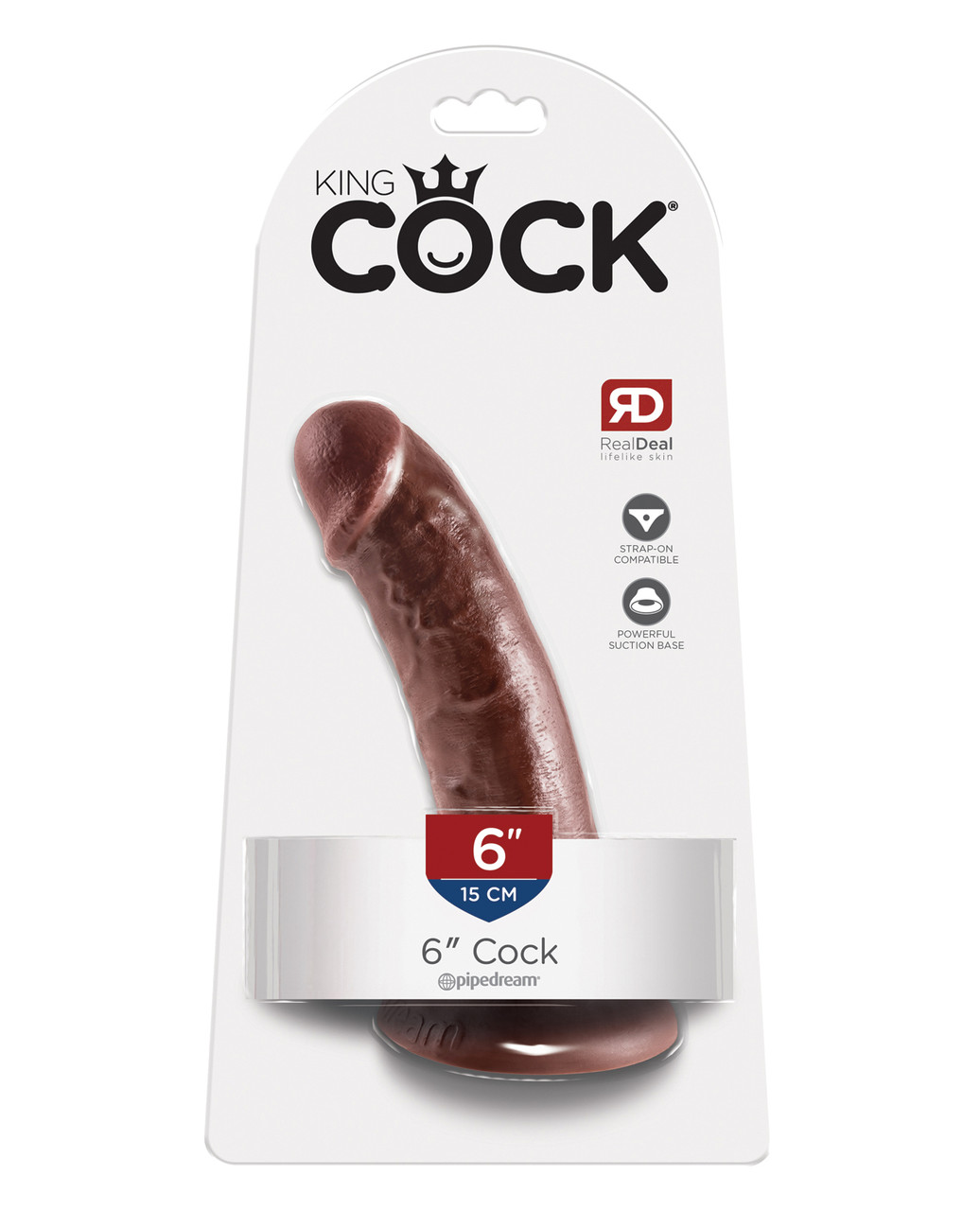 King Cock 6" Cock - Brown King Cock 6" Cock - Brown