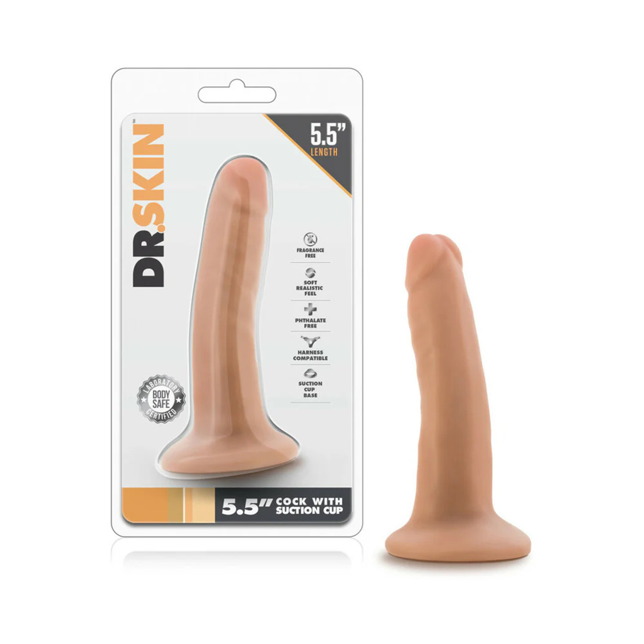 Dr Skin 5.5" Dildo with Suction Cup - White