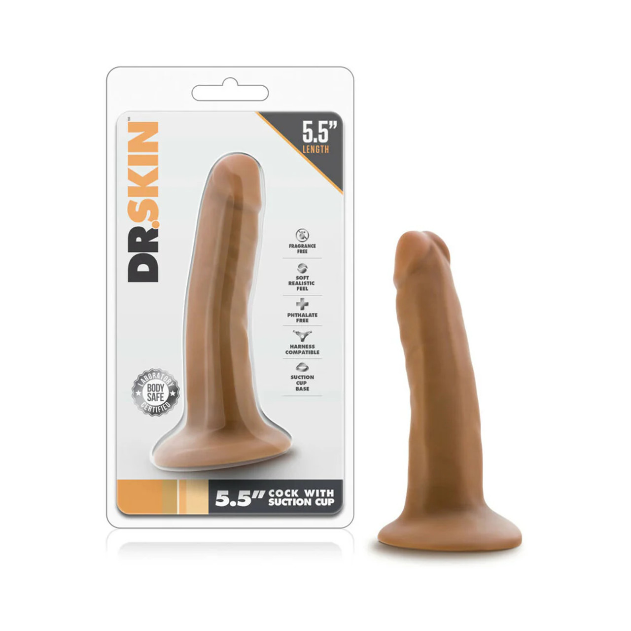 Dr Skin 5.5" Dildo with Suction Cup - Tan