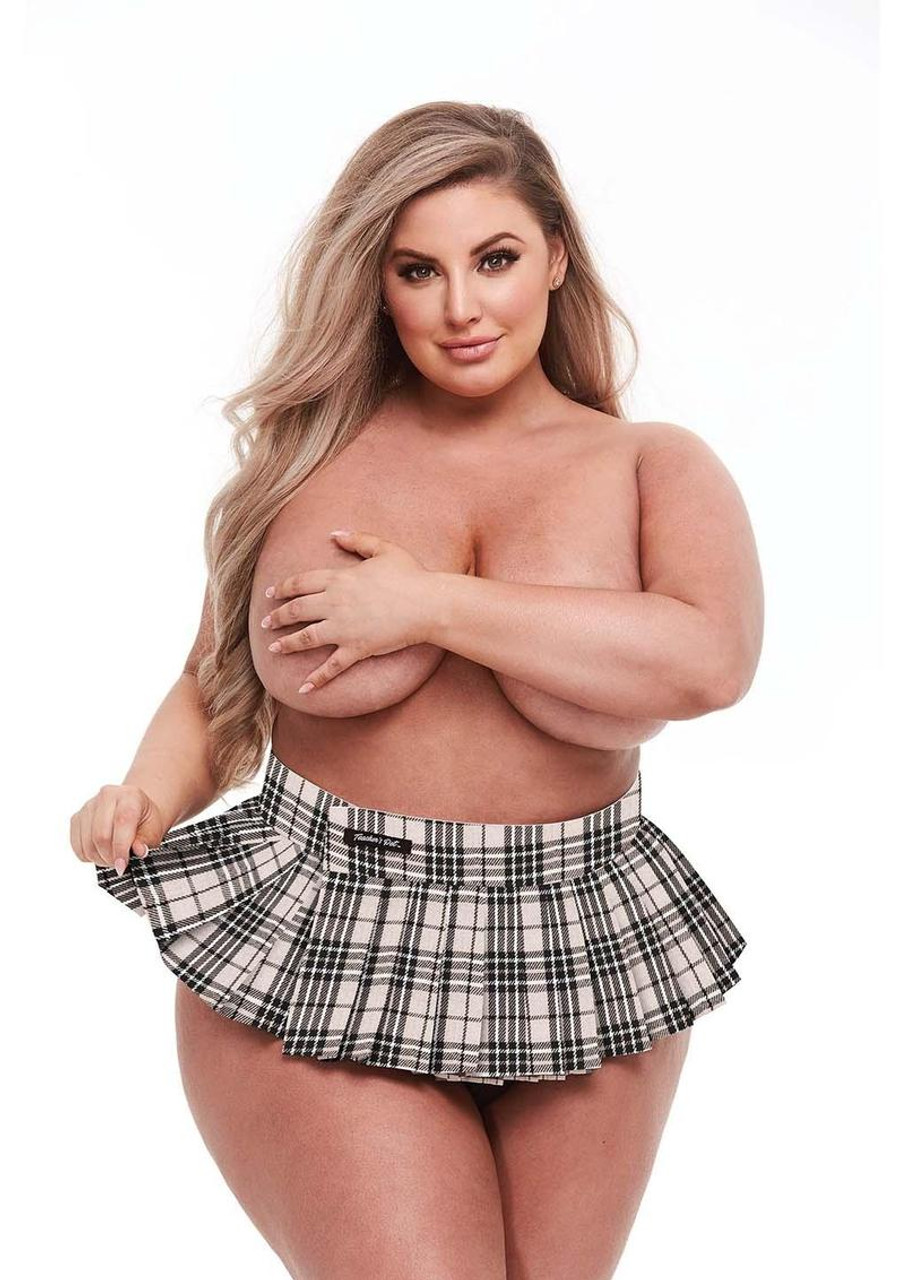 Teacher's Pet Sexy Schoolgirl Skirt - Camel