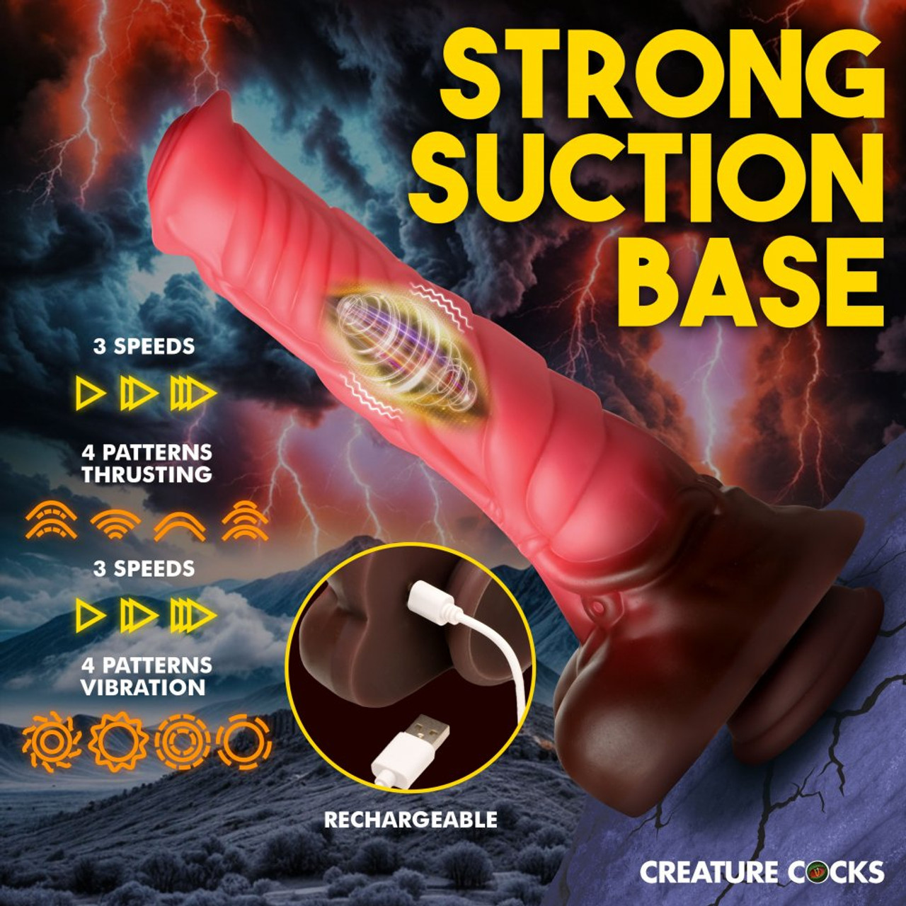 Creature Cocks - Deluxe Centaur Thrusting & Vibrating Silicone Dildo