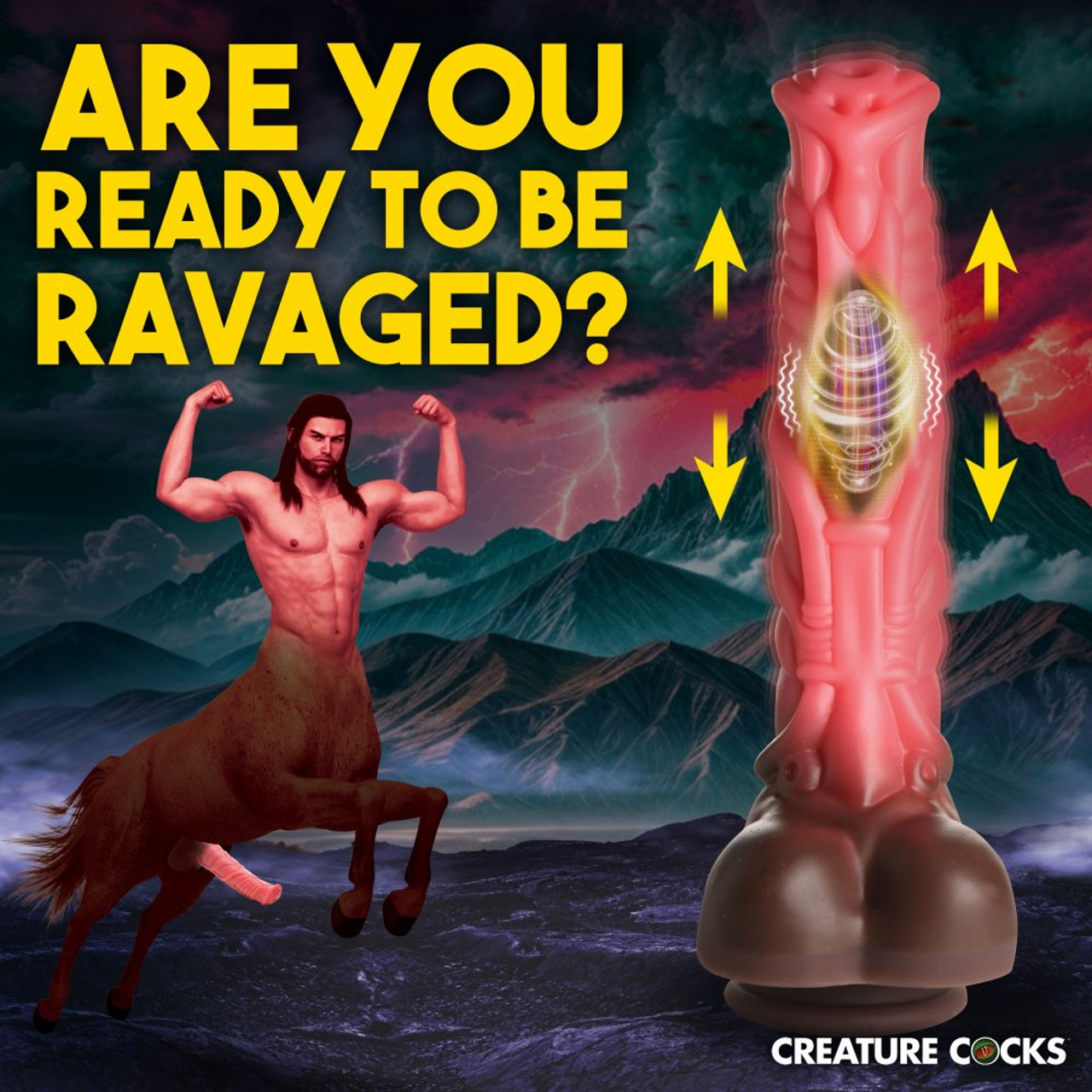 Creature Cocks - Deluxe Centaur Thrusting & Vibrating Silicone Dildo