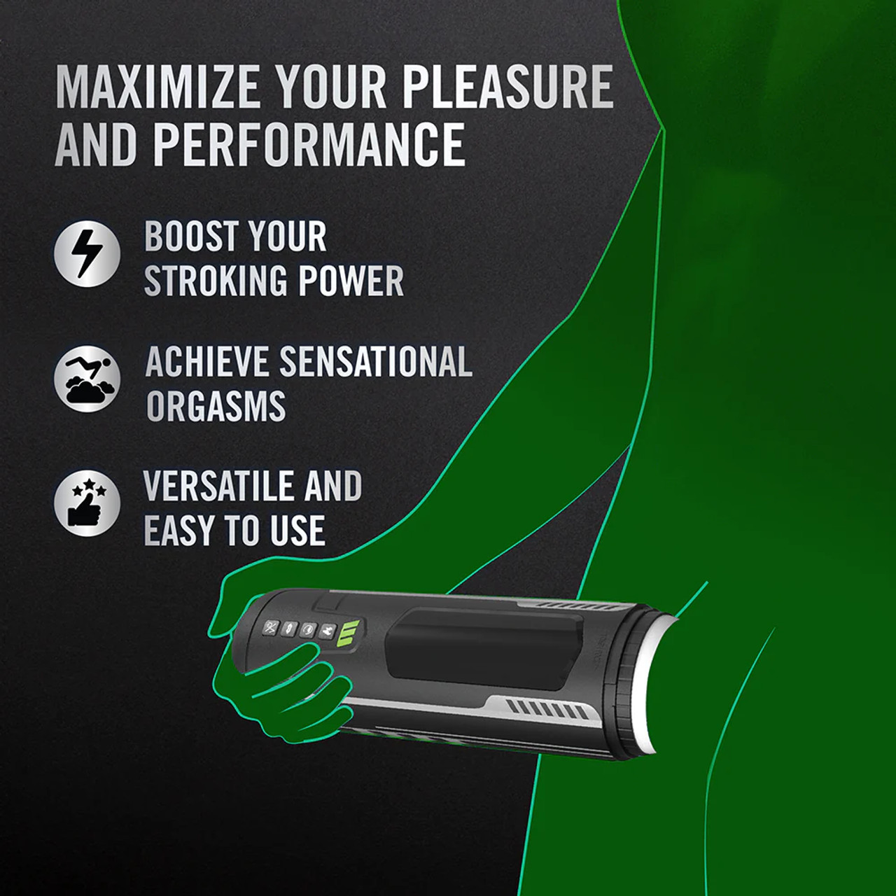 M For Men Master Blaster High Powered Vibrating & Sucking Stroker