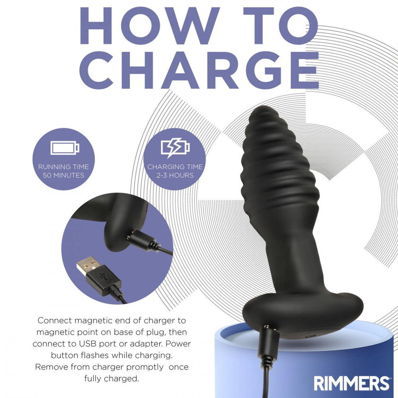Rimmers Model-E Vibrating Rimming Plug w/ Remote Control